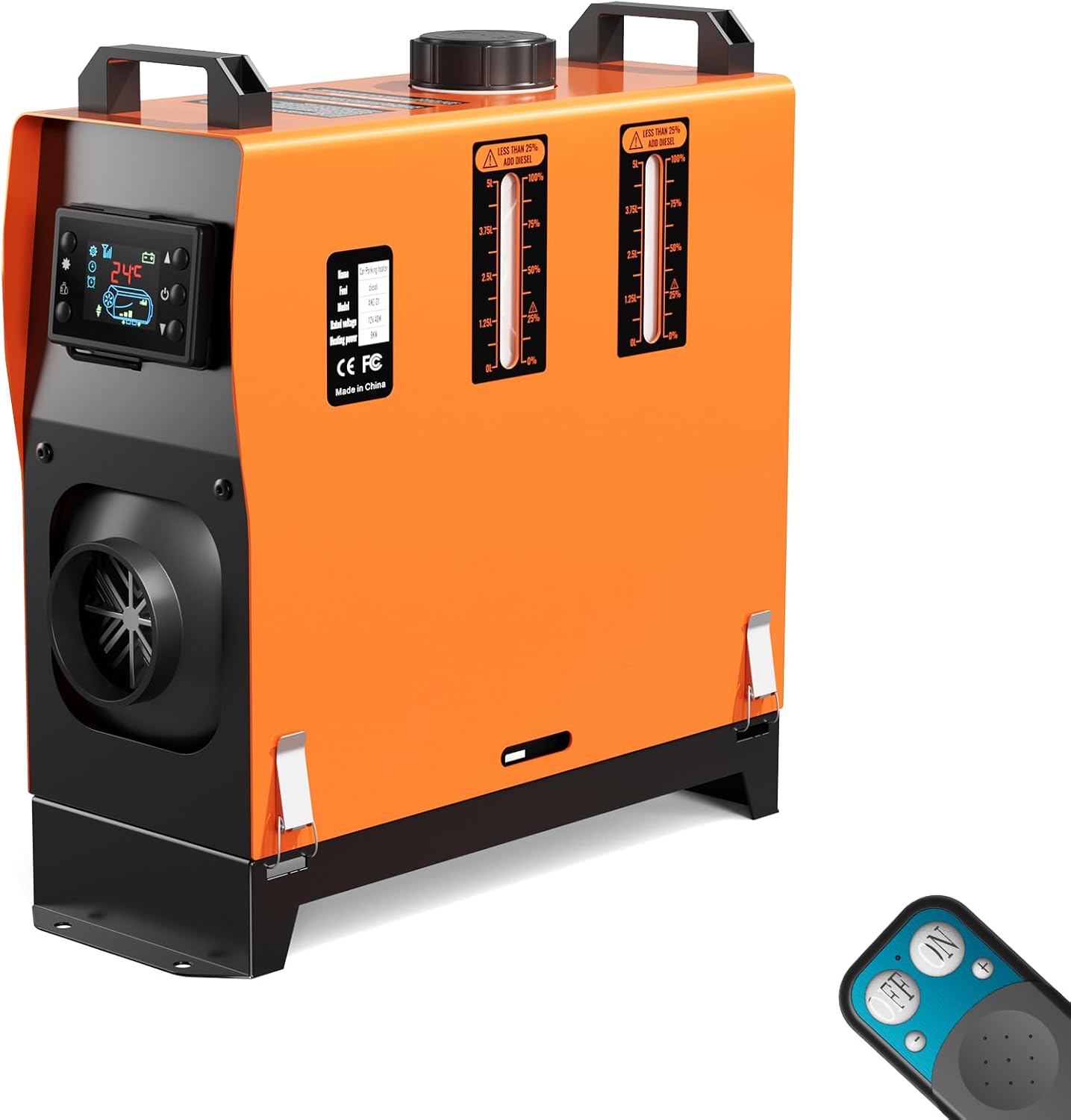 Diesel Heater 12V, Portable Diesel Heater 5KW with Remote Control and LCD